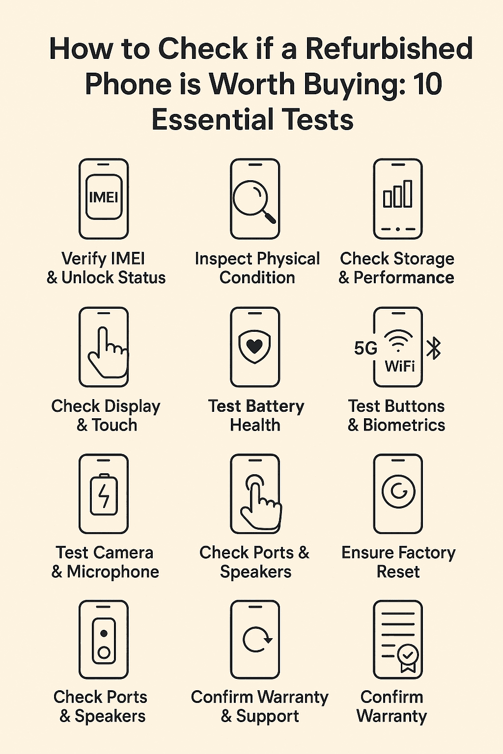 How to Check if a Refurbished Phone is Worth Buying: 10 Essential Tests