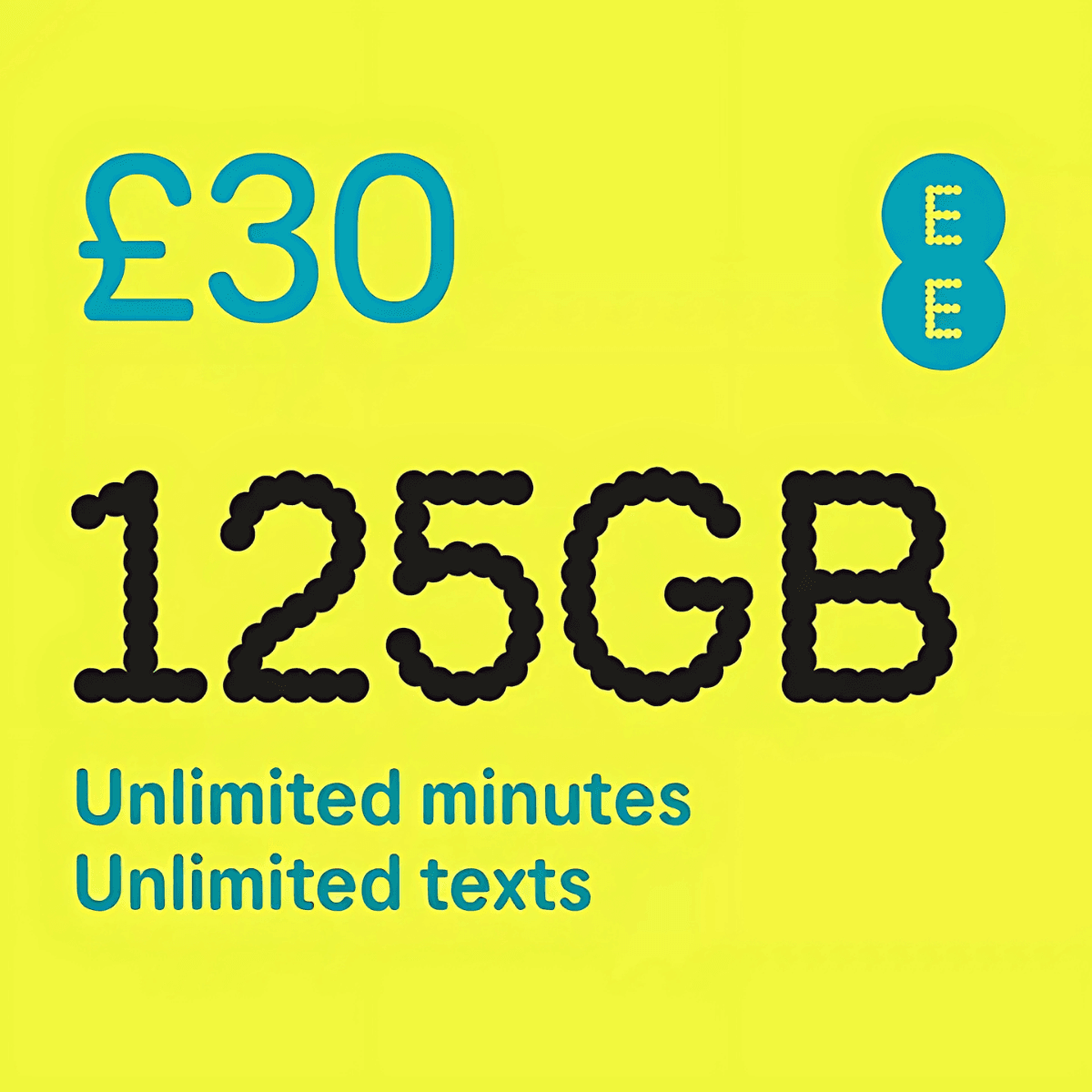 EE SIM Card Unlimited Texts and Minutes - 125GB Data - Image 2