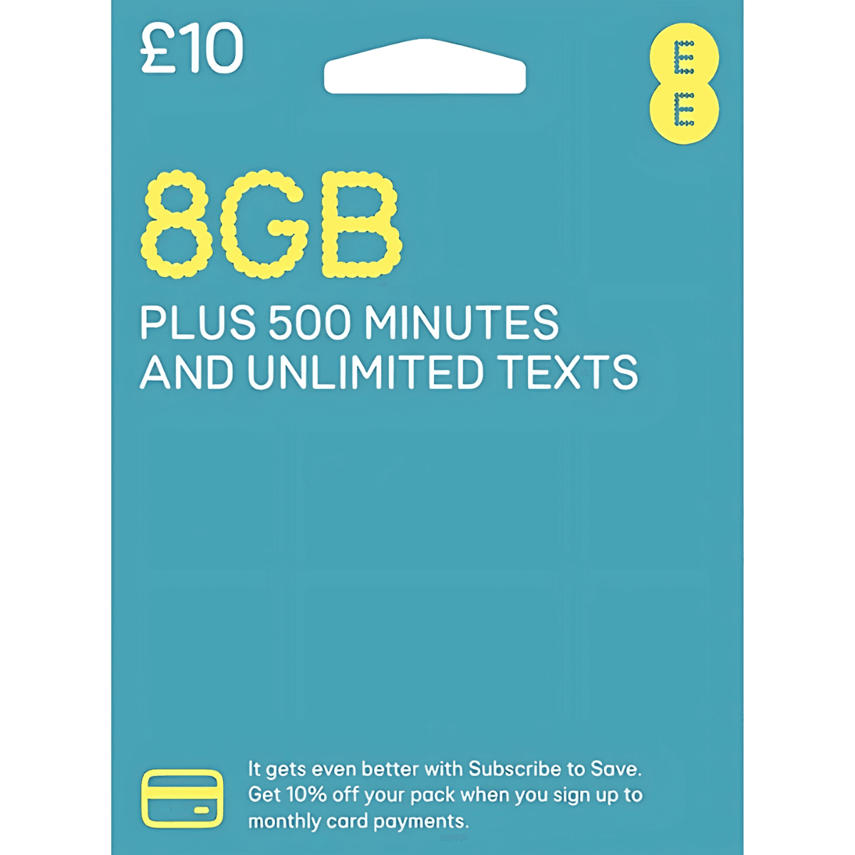 EE SIM Card Unlimited Texts and 500 Minutes - 20GB Data - Image 1