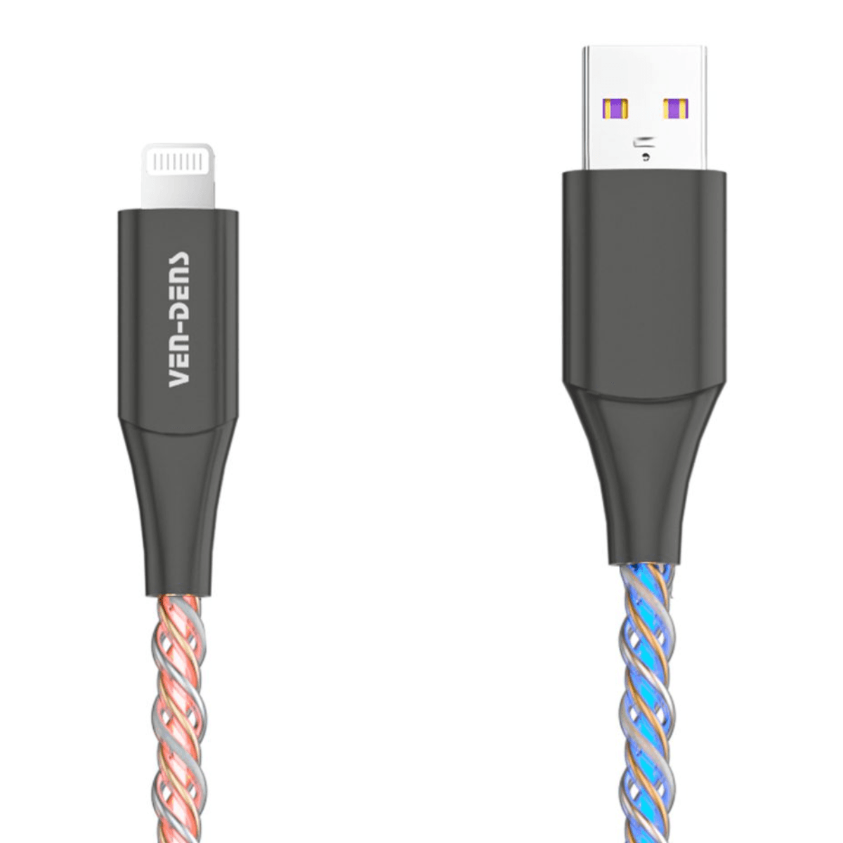 Colorful Fast Charging USB A to Lightning Cable | Heat-Resistant & 9.5V Output | VD-DCF02 - Image 1