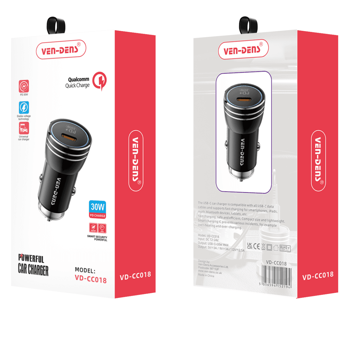 30W Dual Port Powerful Car Charger – Efficient, Safe, and Versatile | VD-CC018 - Image 2