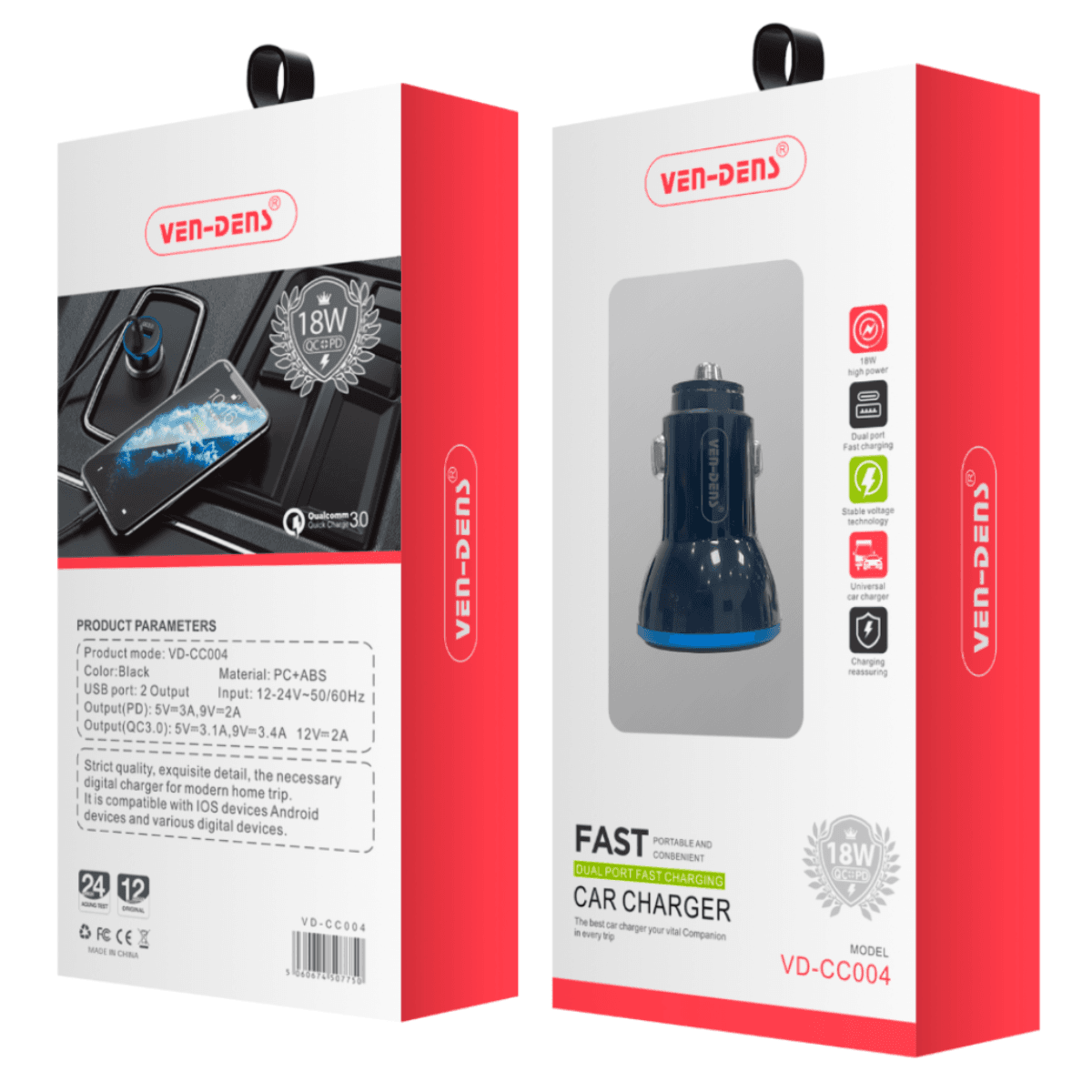 Car Charger Dual Port (VD-CC004) – High-Speed, Reliable, and Universal | VD-CC004 - Image 2