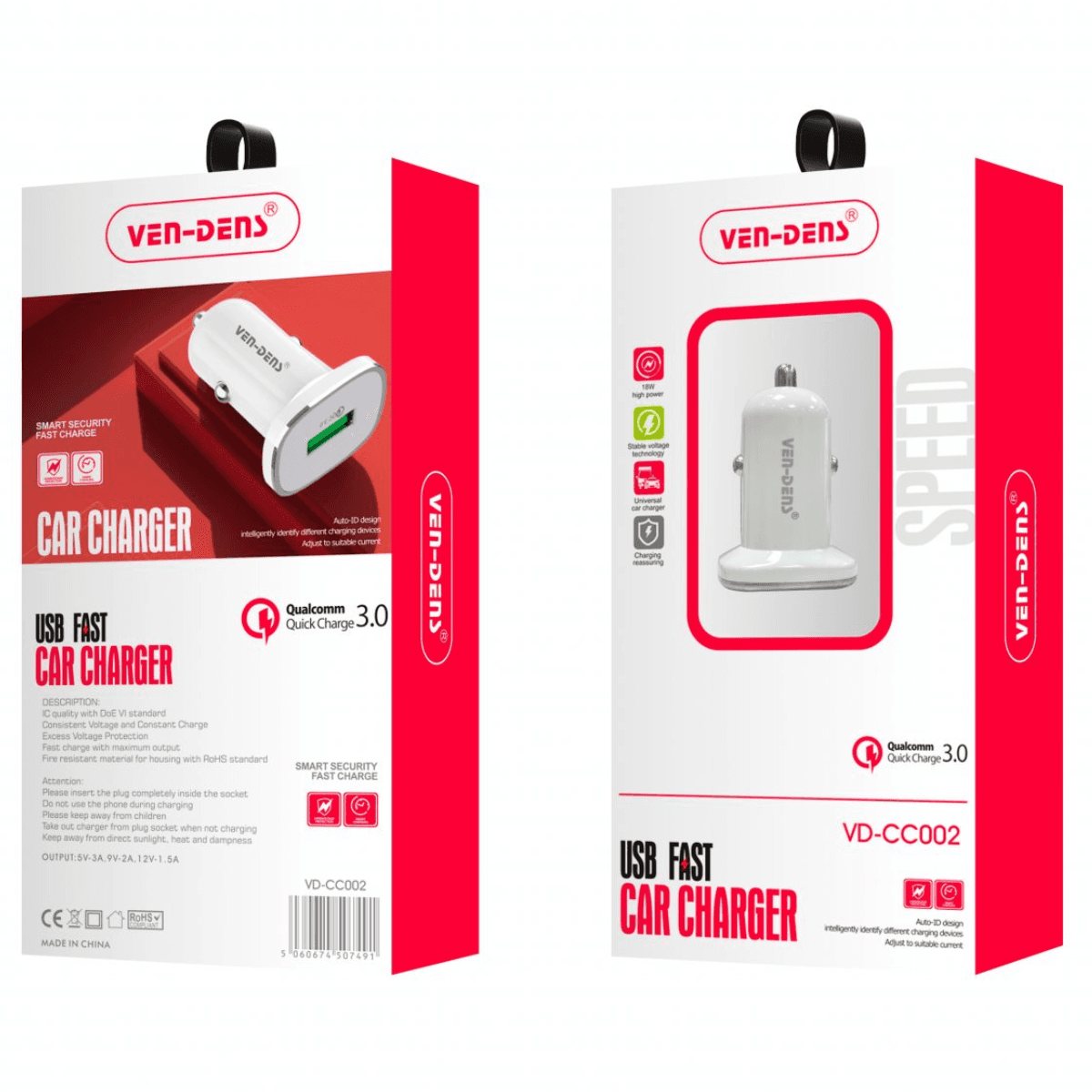 Car Charger USB White Oval – Safe, Fast, and Durable | VD-CC002 - Image 2