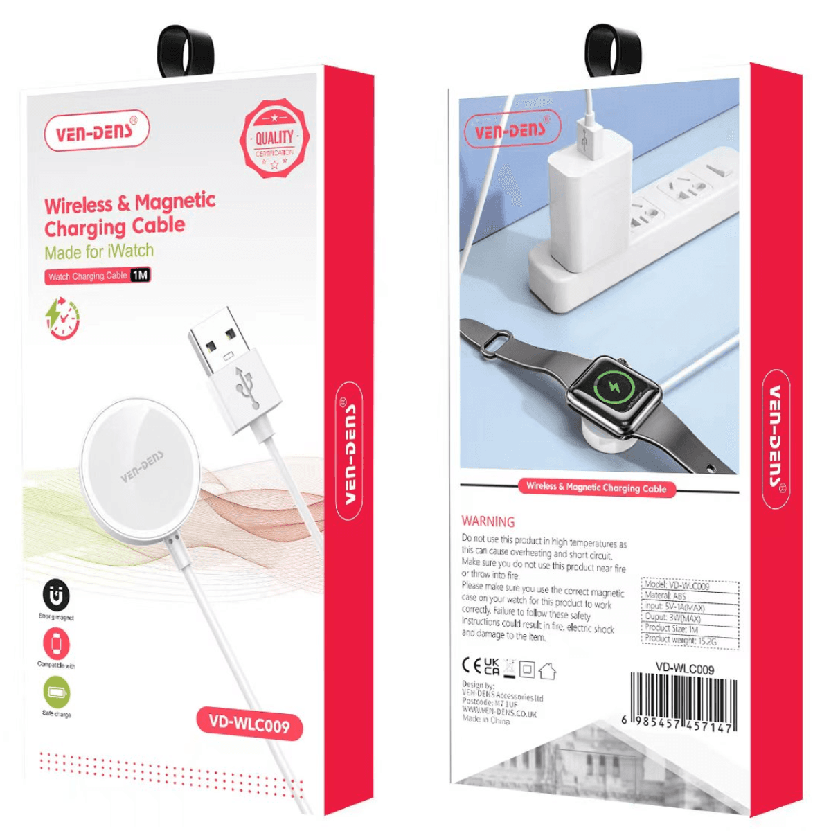 Wireless & Magnetic Charging Cable for iWatch – Compact, Durable, and Reliable | VD-WLC009 - Image 2