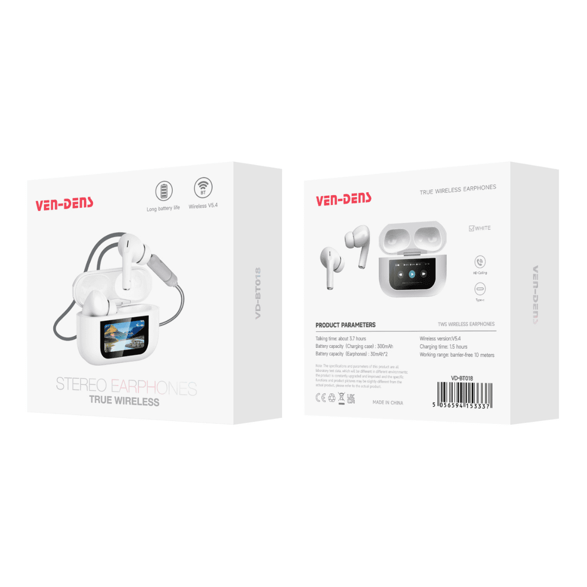 True Wireless Stereo Earphones Bluetooth 5.4 Earbuds – Compact, Reliable & High-Quality Audio | VD-BT018 - Image 2
