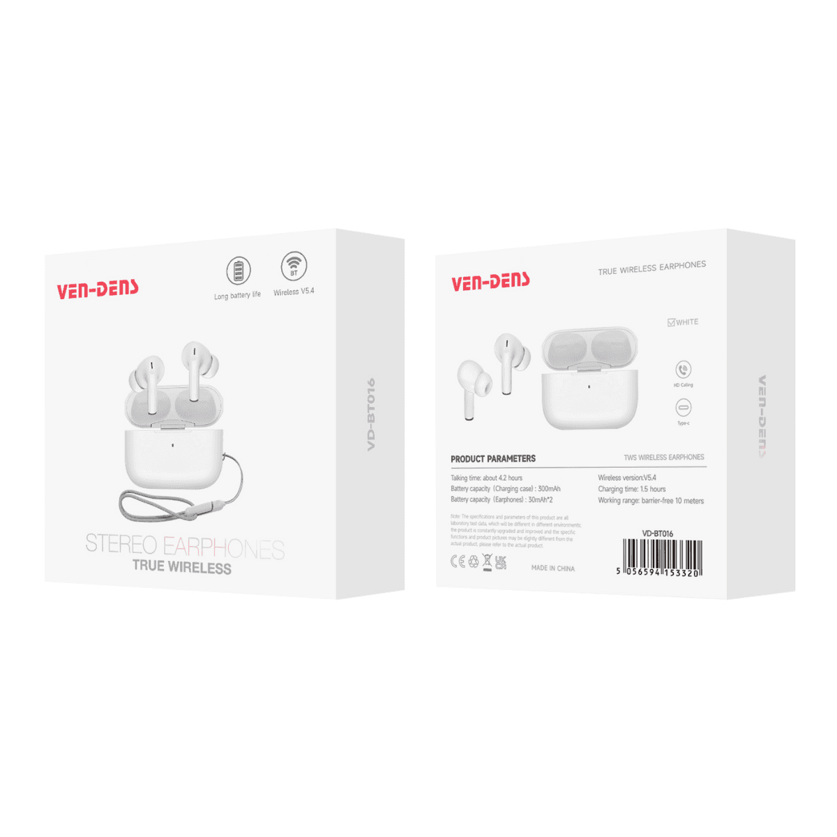 True Wireless Stereo Earphones Bluetooth 5.4 Earbuds – High-Performance Audio & Seamless Connectivity | VD-BT016 - Image 2