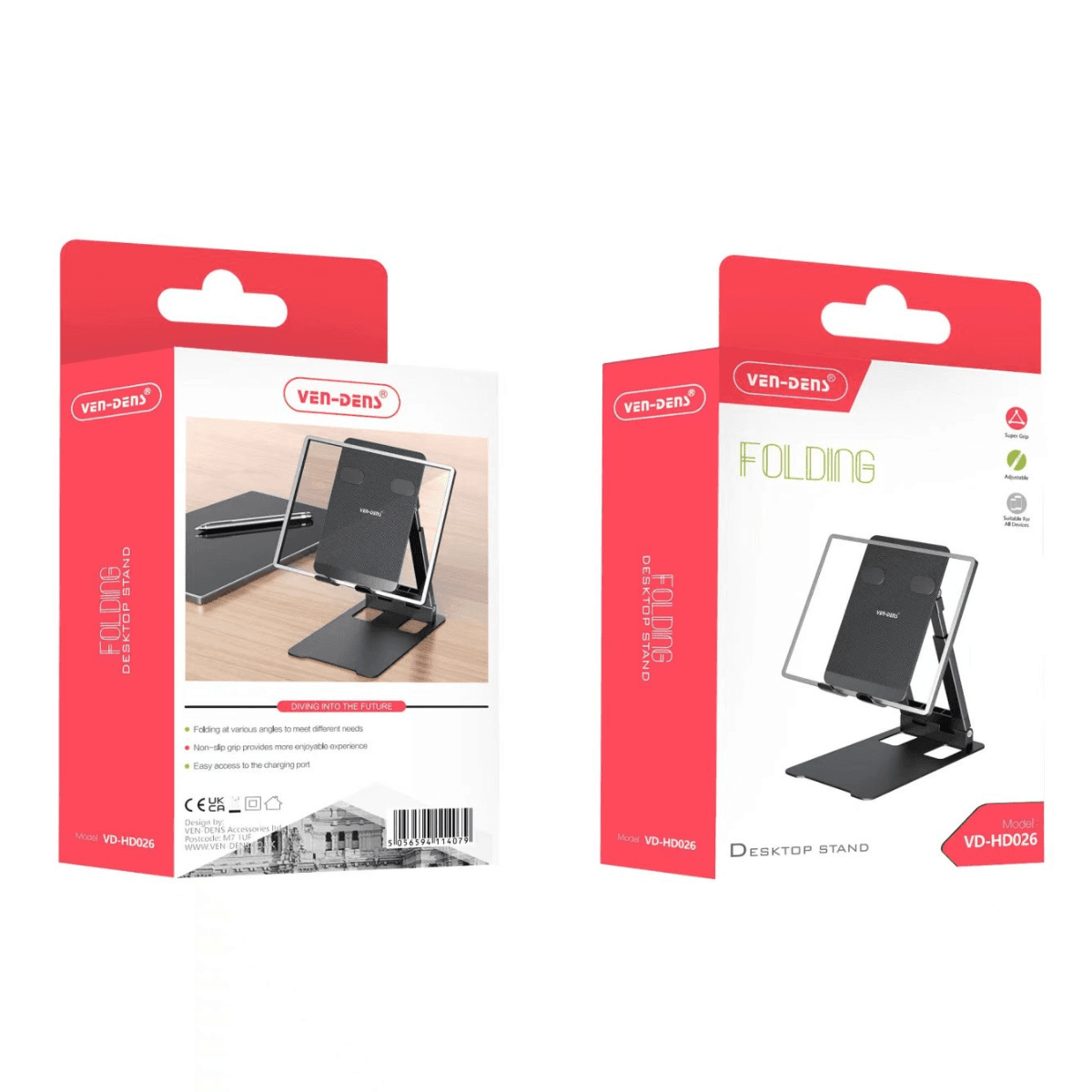 Folding Desktop Stand – Stable, Adjustable & Universal Compatibility | VD-HD026 - Image 2