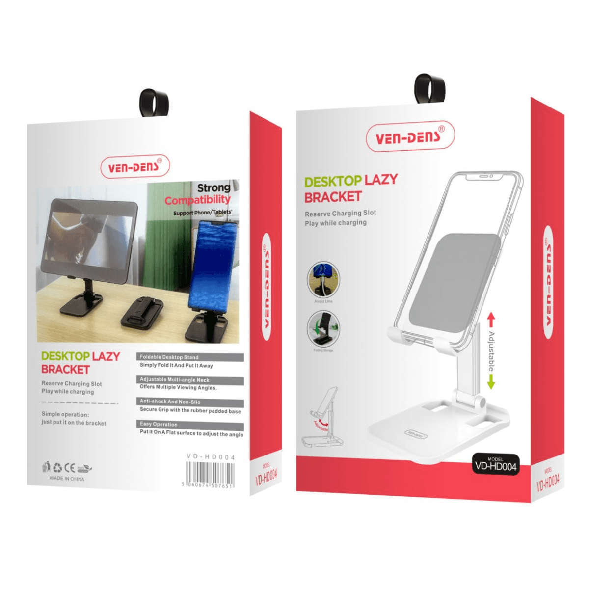 Desktop Lazy Bracket Tablet and Phone Holder – Adjustable, Foldable & Sturdy | VD-HD004 - Image 2