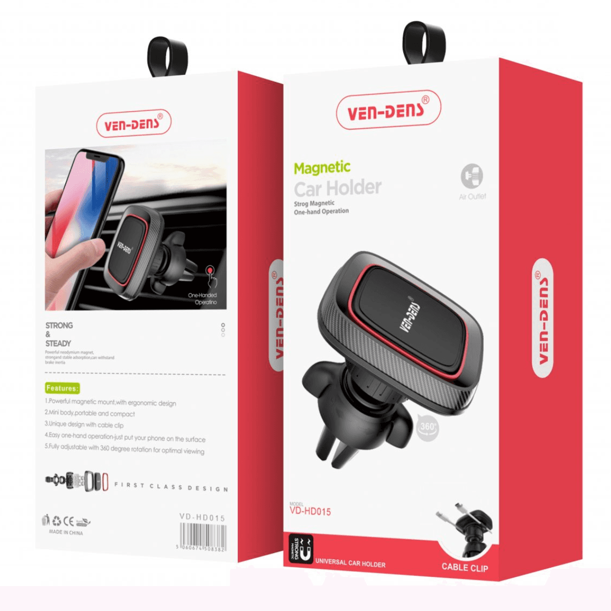 Magnetic Car Phone Holder – Air Vent Mount with 360° Rotation | VD-HD015 - Image 2