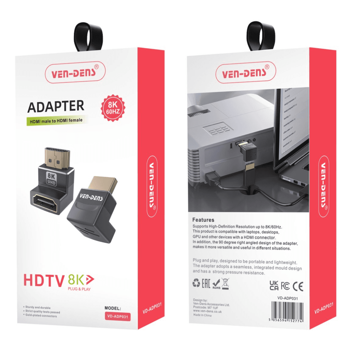 Sturdy & Durable 8K DisplayPort Adapter – High-Resolution & Seamless Connectivity | VD-ADP031 - Image 2