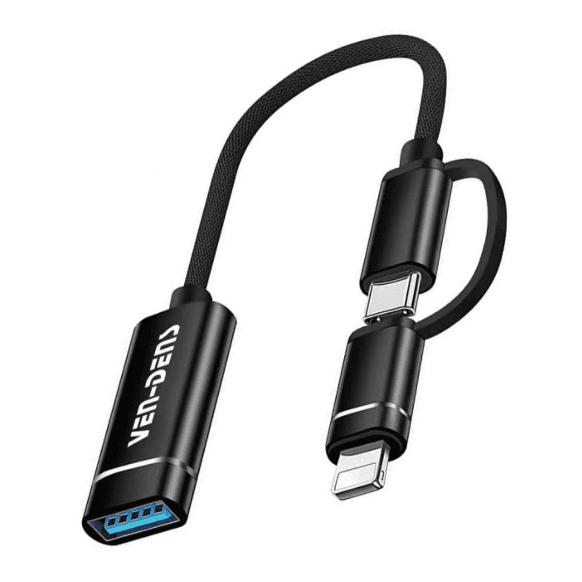 2-in-1 OTG Adapter (Lightning & Type-C) – Fast & Convenient Data Transfer | VD-OTG009 - Image 1