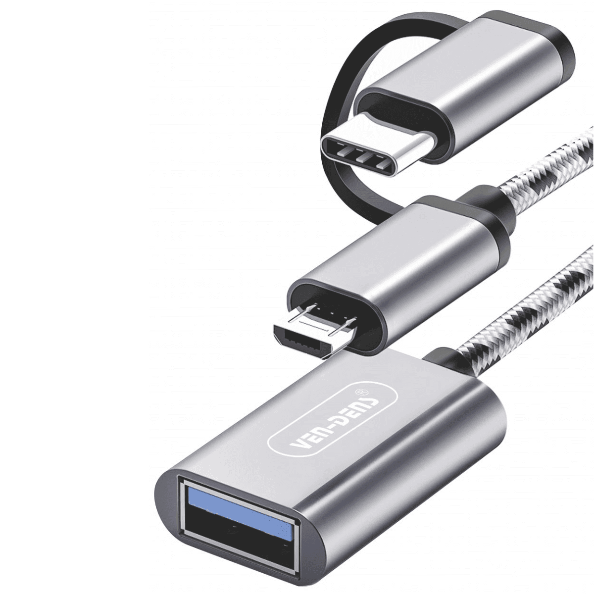 2-in-1 USB-C + Micro to USB OTG Adapter – Fast & Convenient Connectivity | VD-502 - Image 1