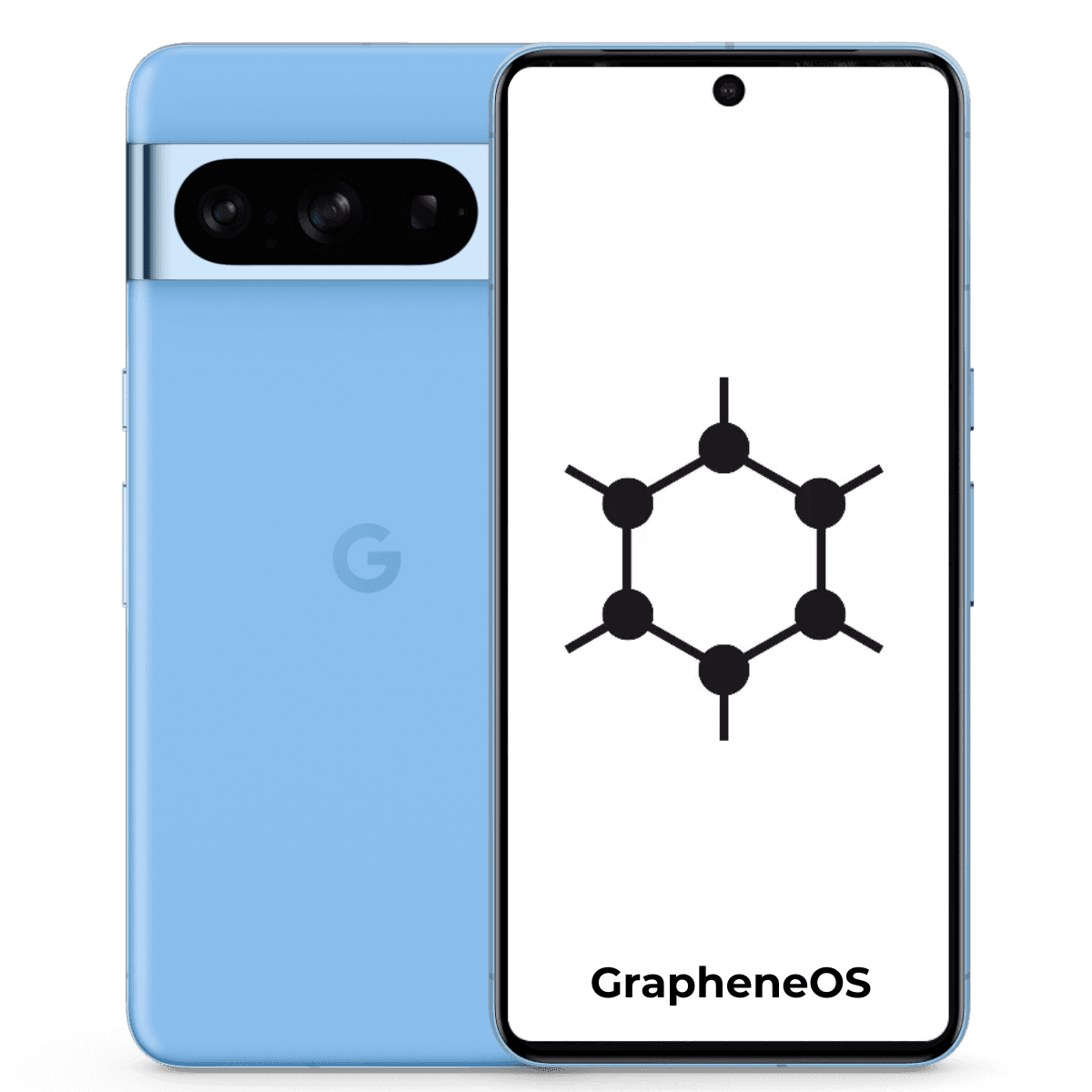 Google Pixel 8 Pro GrapheneOS - Unlocked - Excellent-Bay (#8abfed)-128GB 1