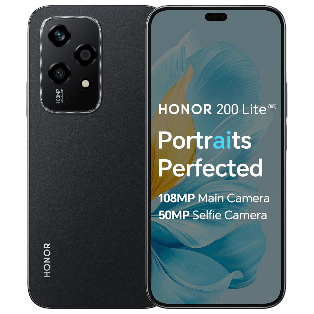 Honor 200 Lite - Unlocked - Excellent-Black (#000000)-256GB 1