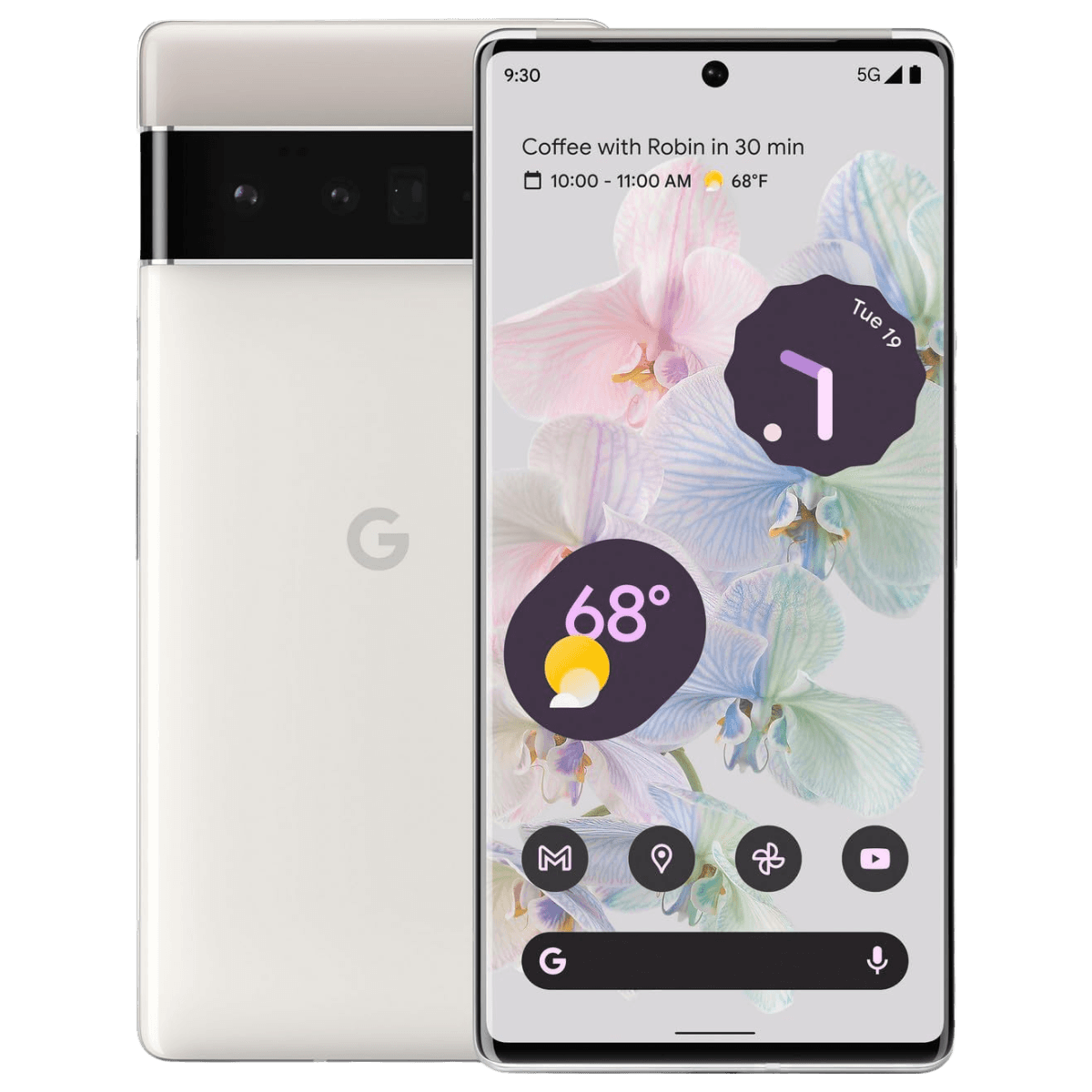 Google Pixel 6 Pro - Unlocked - Excellent-Cloud-White (#f2eee9)-128GB 1