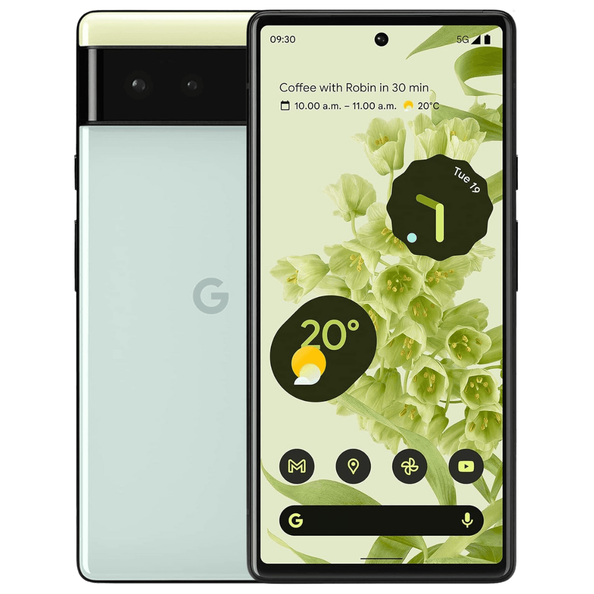 Google Pixel 6 - Unlocked - Excellent-Sorta-Seafoam (#e4f7ef)-128GB 1