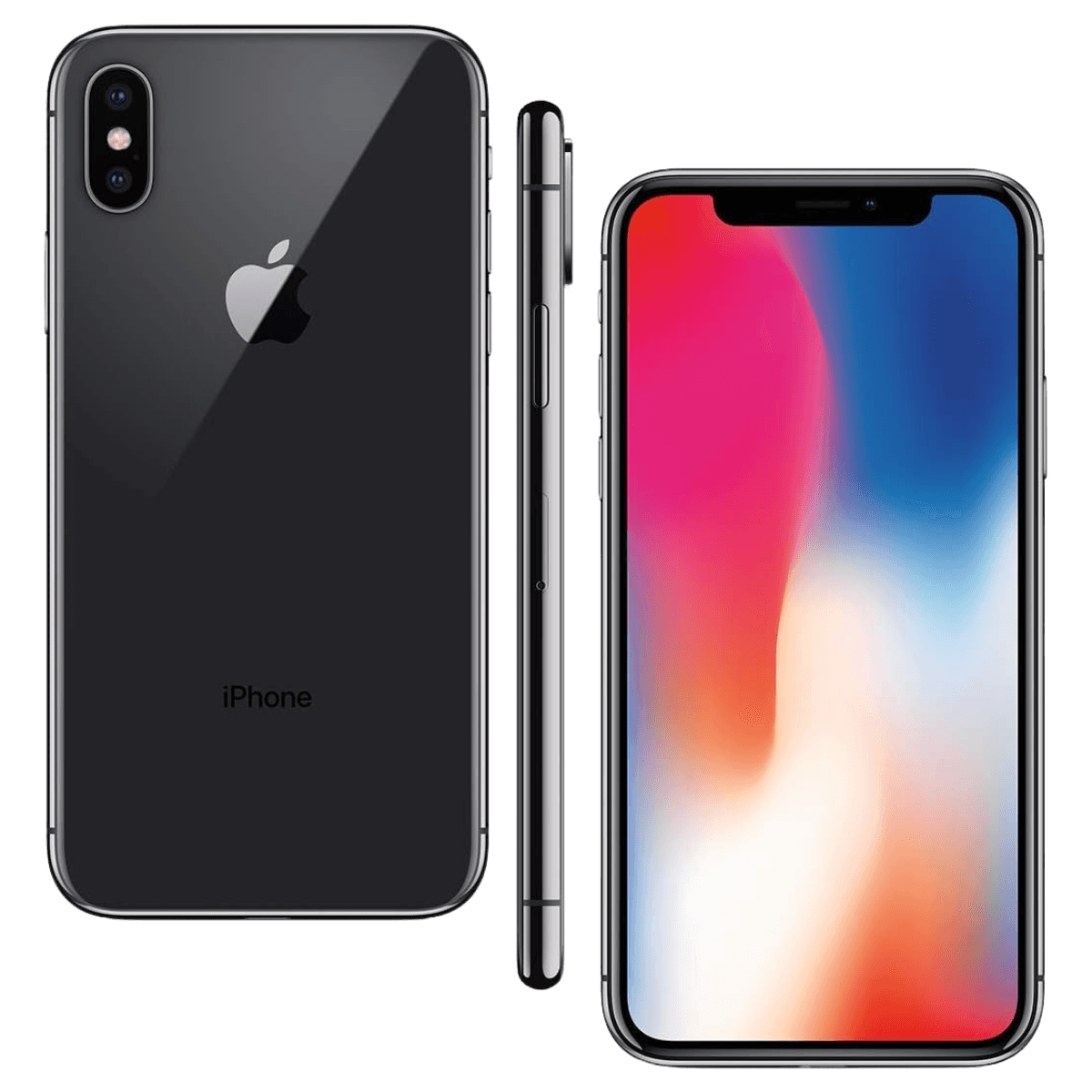 Apple iPhone X - Unlocked - Excellent-Space-Gray (#87888c)-64GB 3