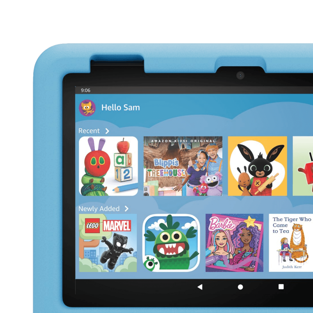 Amazon Fire HD 8 Kids (2024) - 12th Generation - Brand New-Blue-Case (#72b6d6)-32GB 1