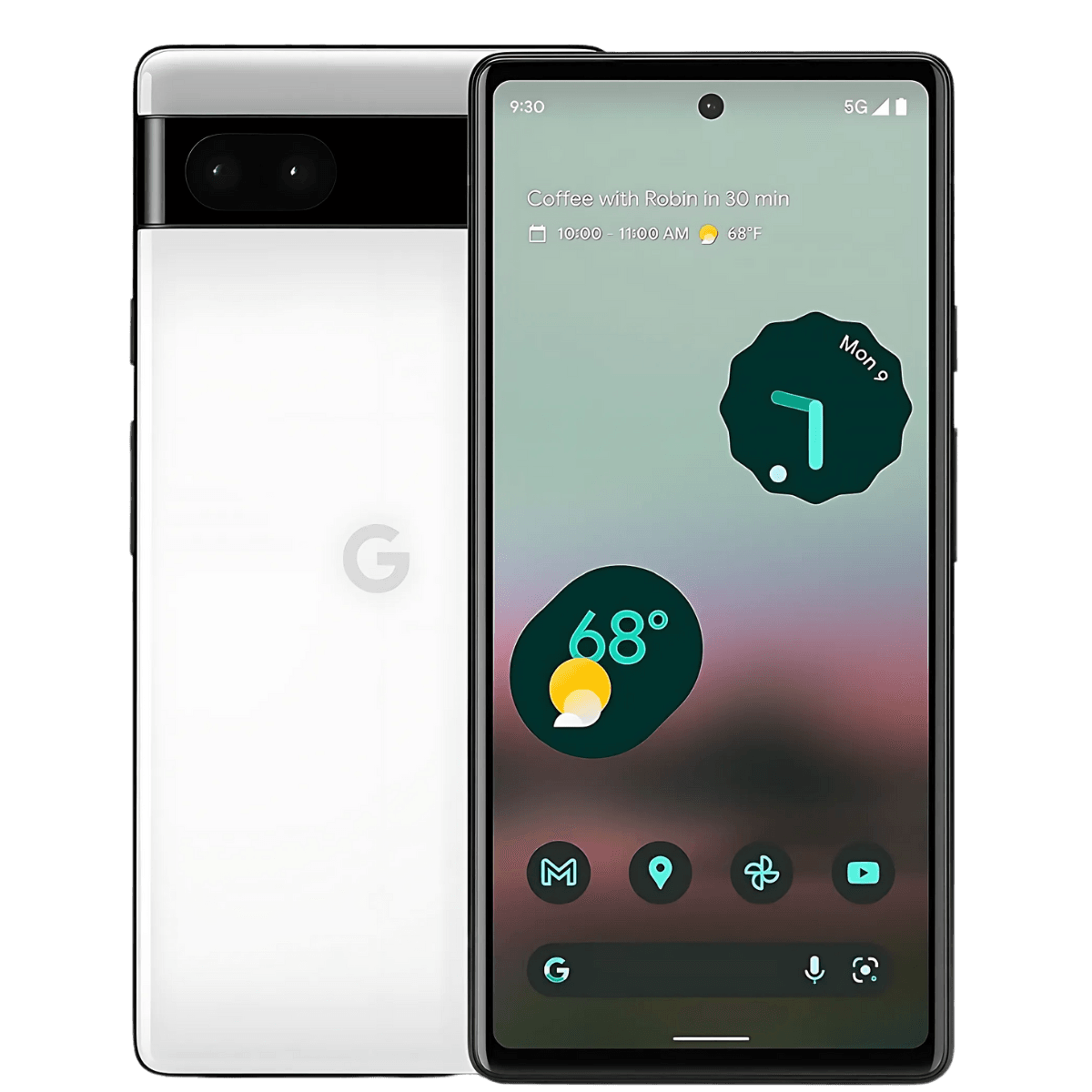 Google Pixel 6a - Unlocked  - Excellent-Chalk (#d9d9d9)-128GB