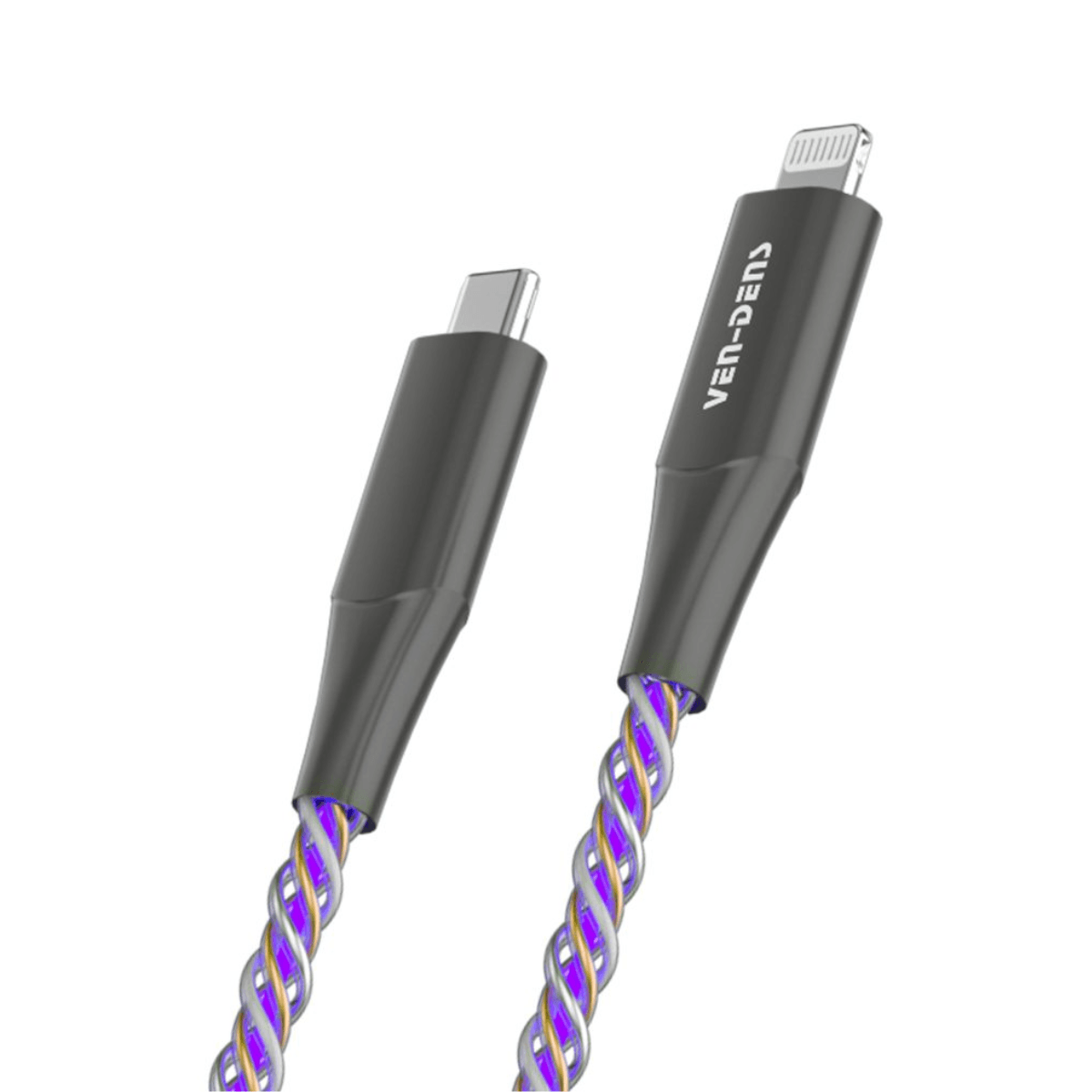 Colorful Fast Charging USB C to Lightning Cable | Heat-Resistant & 9.5V Output | VD-DCF04 - Main view