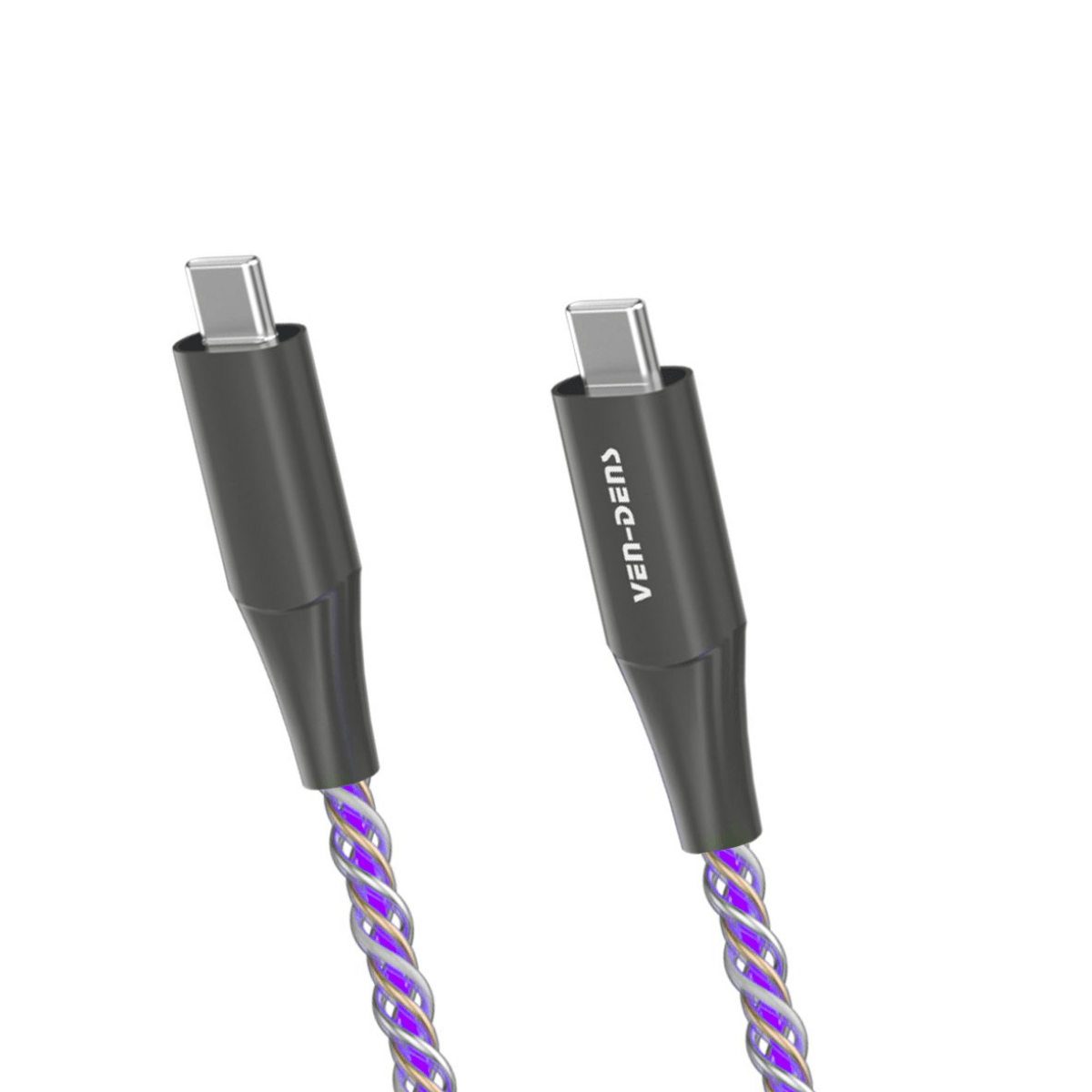 Illuminated Light Flowing USB-C to USB-C Cable – Fast Charging, Heat-Resistant, and Durable | VD-DCF05 - Main view