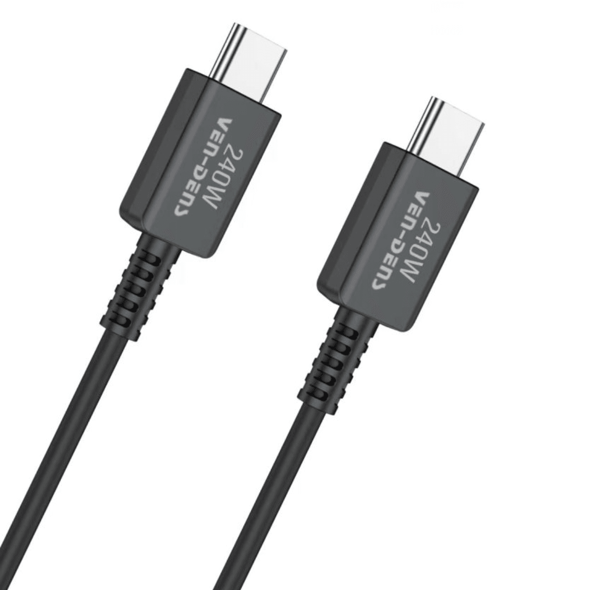 240W Type-C to Type-C Charging Cable (1.8 Meter, Black) – Data Sync & Fast Charging |  VD-DC0033 - Main view