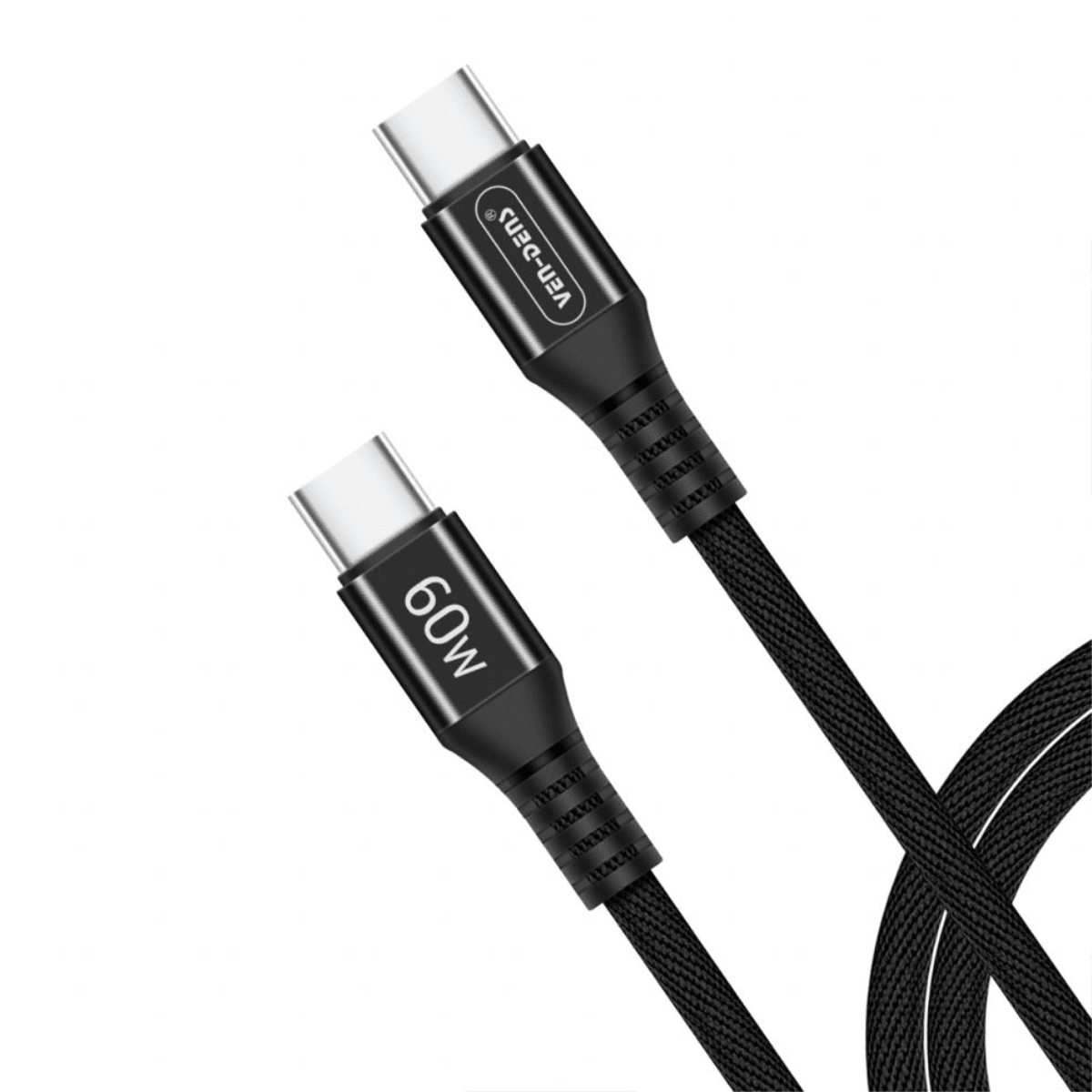 60W Type-C to Type-C Charging Cable (1.5 Meter, Nylon) – Fast Charging & Data Transfer | VD-0321 - Main view