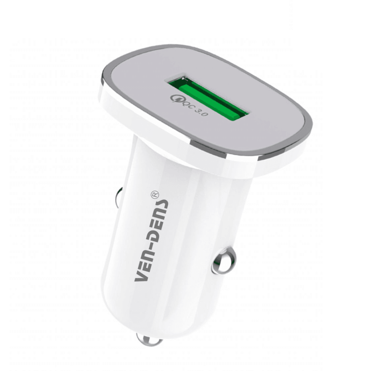 Car Charger USB White Oval – Safe, Fast, and Durable | VD-CC002 - Main view