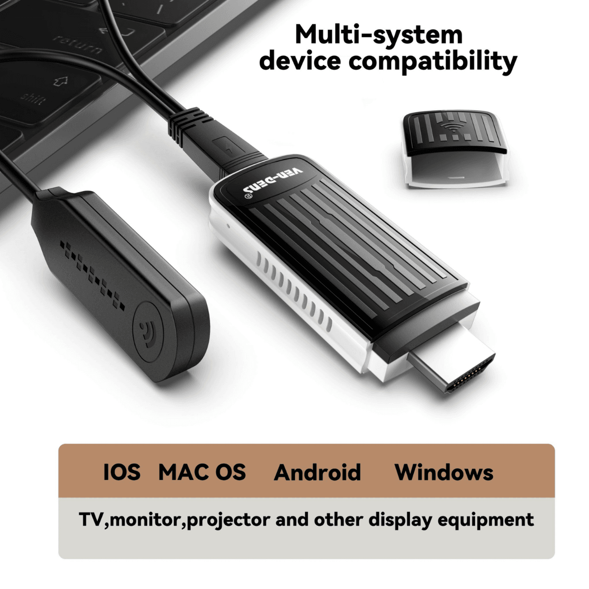 Wireless Wi-Fi HDMI Adapter for Smartphones, Laptops, HDTVs, and More | VA-ADP001 - Main view