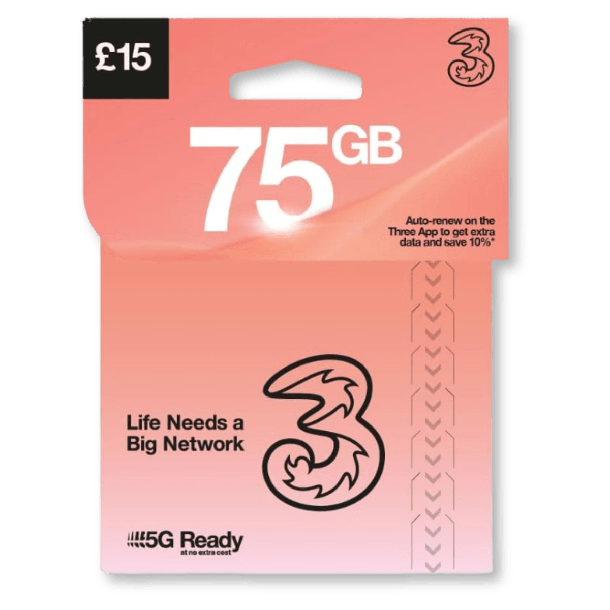 Three Network SIM 75GB Deal - Main view