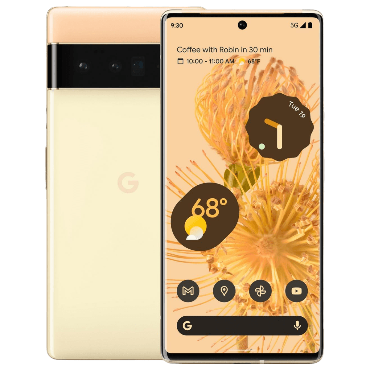 Google Pixel 6 Pro - Unlocked - Excellent-Sorta-Sunny (#fffee6)-128GB