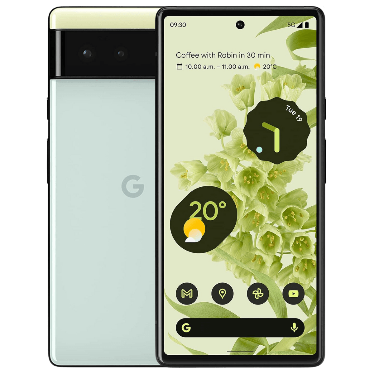 Google Pixel 6 - Unlocked - Excellent-Sorta-Seafoam (#e4f7ef)-128GB