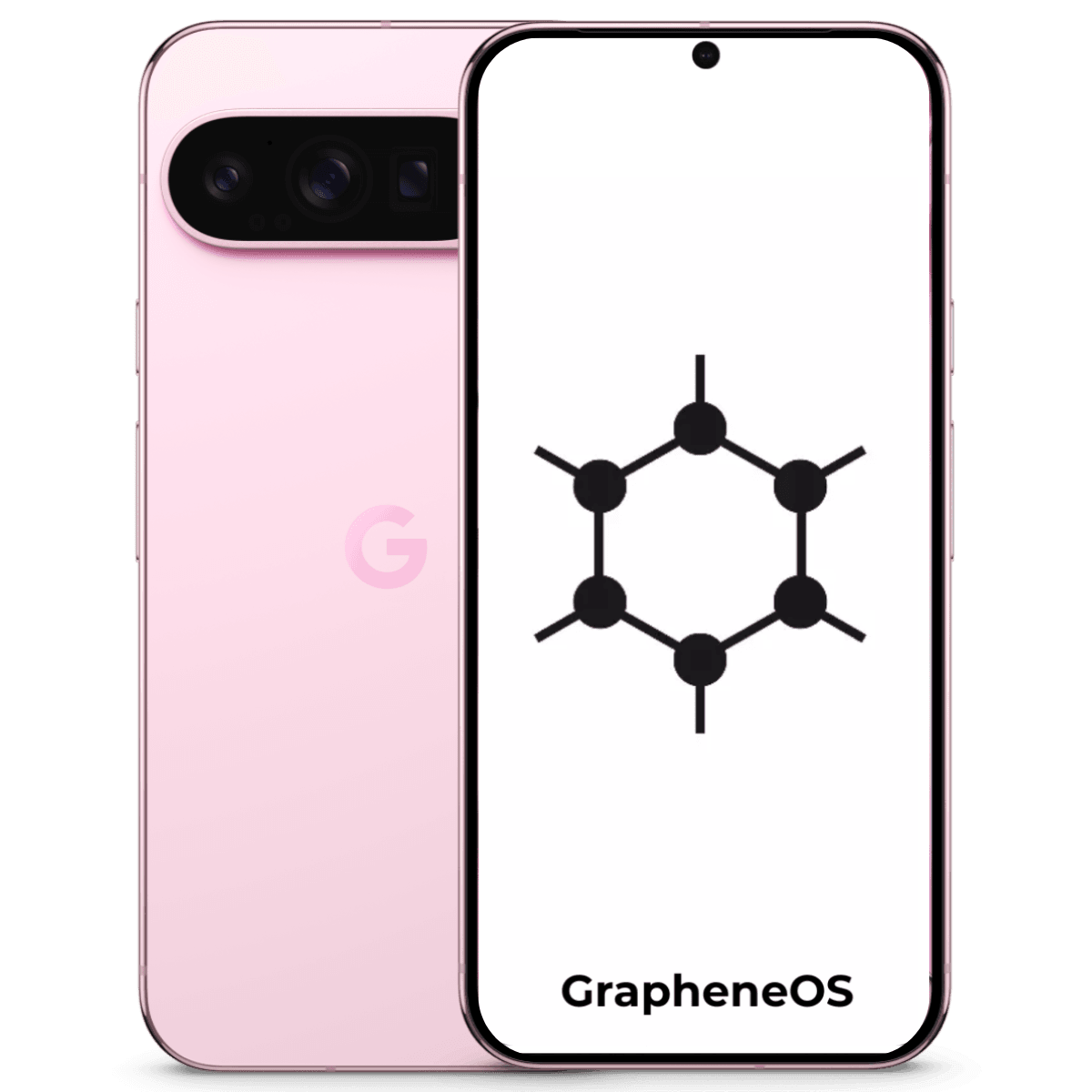 Google Pixel 9 Pro GrapheneOS - Unlocked - Good-Rose-Quartz (#dec8d2)-128GB